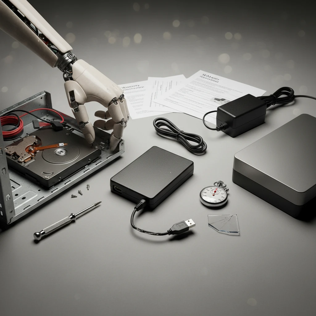 HDD interno e externo lado a lado, destacando limitações de instalação, portabilidade e velocidade